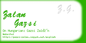 zalan gazsi business card